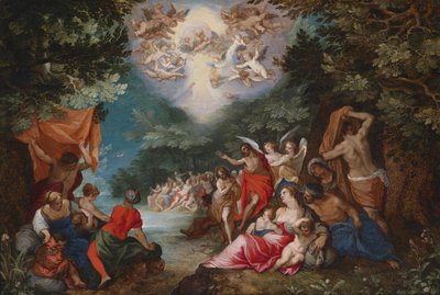 Die Taufe Christi im Fluss Jordan von Jan the Elder Brueghel